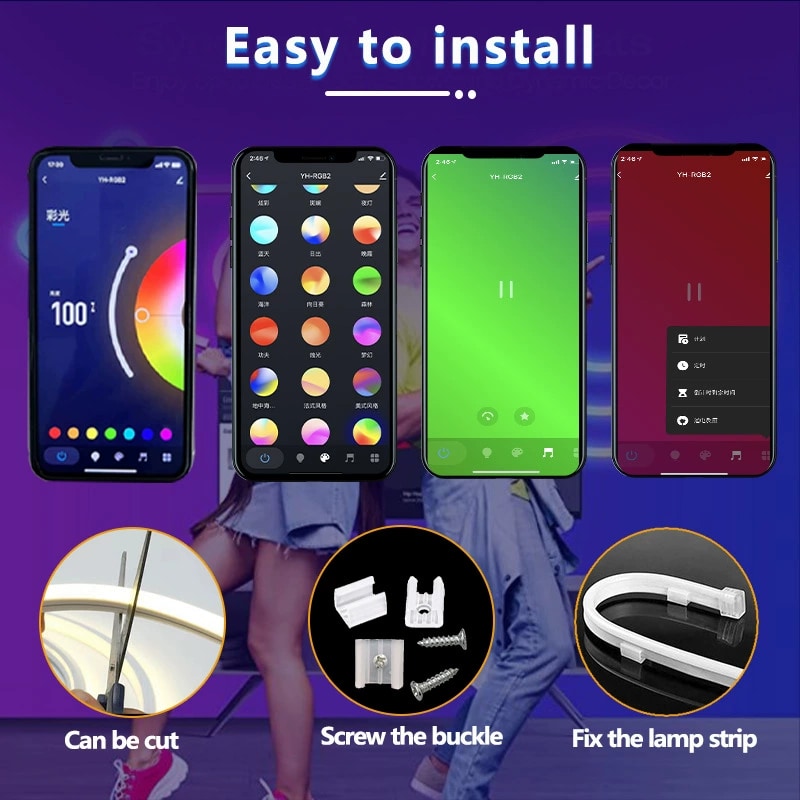 Flexible Silicone Neon Strip - Smart/Tuya Neon 3535RGB