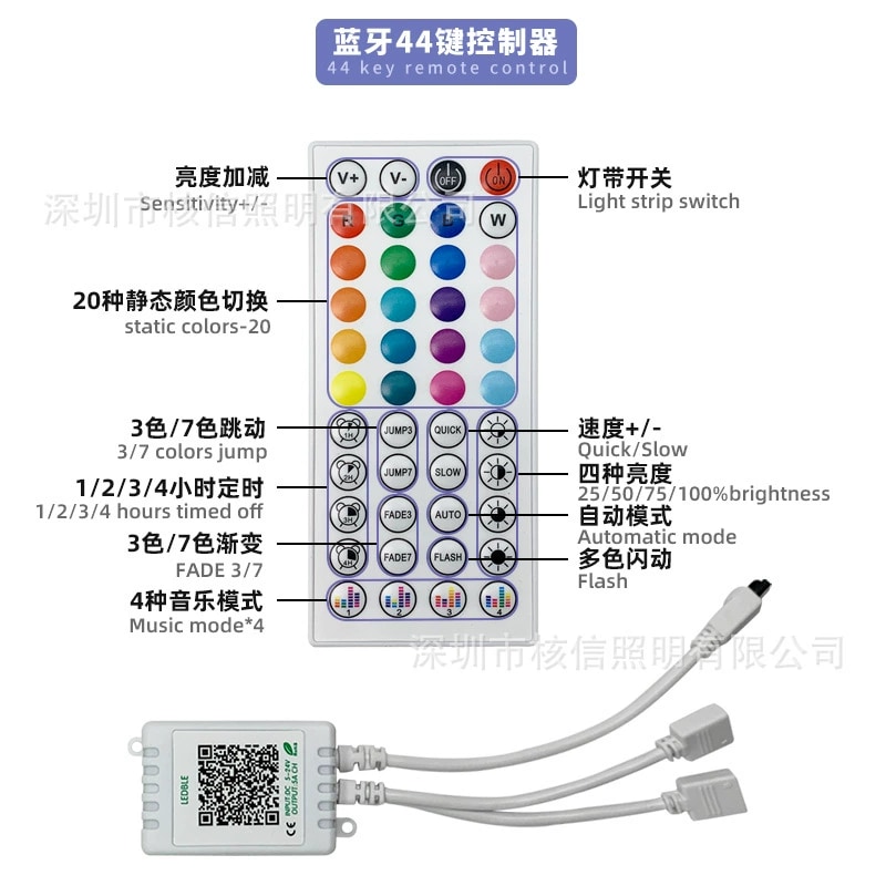 LED Strip Light - 5 m Bluetooth 60 W 5050RGB