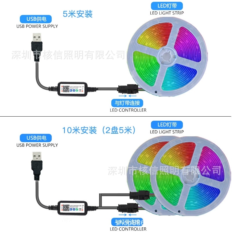Addressable LED Strip - 10 m 5050RGBAddressable