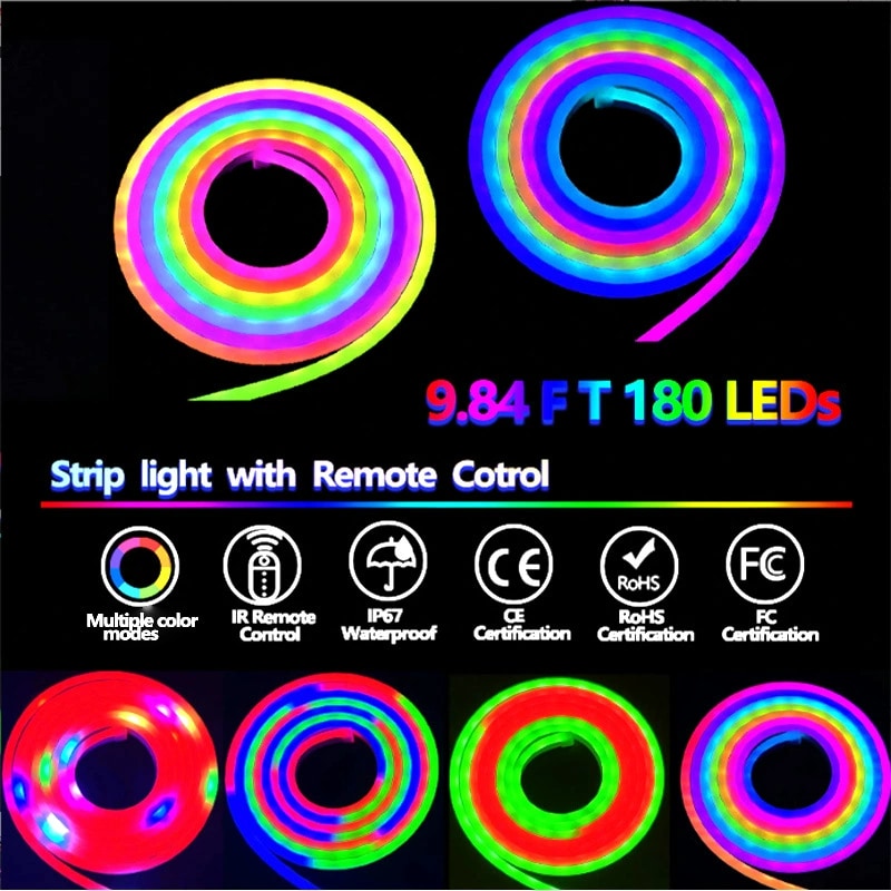 Flexible Silicone Neon Strip - Smart/Tuya 5050RGBAddressable