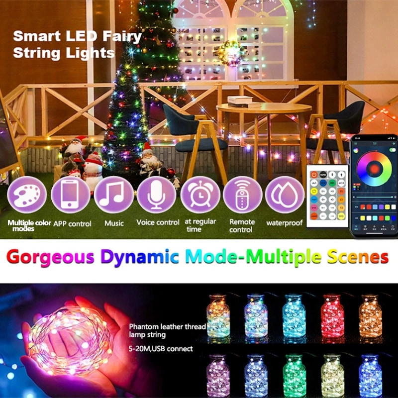 Christmas LED Light Strip - 5050 24-key 2 W