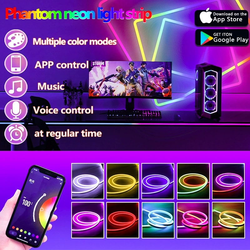 Flexible Silicone Neon Strip - 24-key 8 W