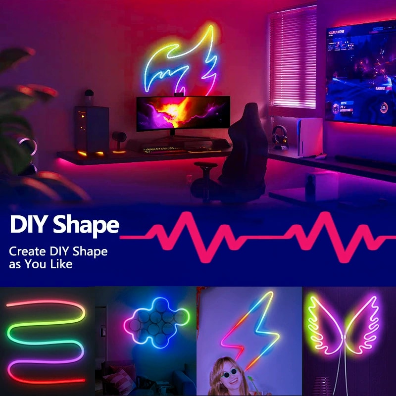 Flexible Silicone Neon Strip - 10 m Smart/Tuya Addressable Neon