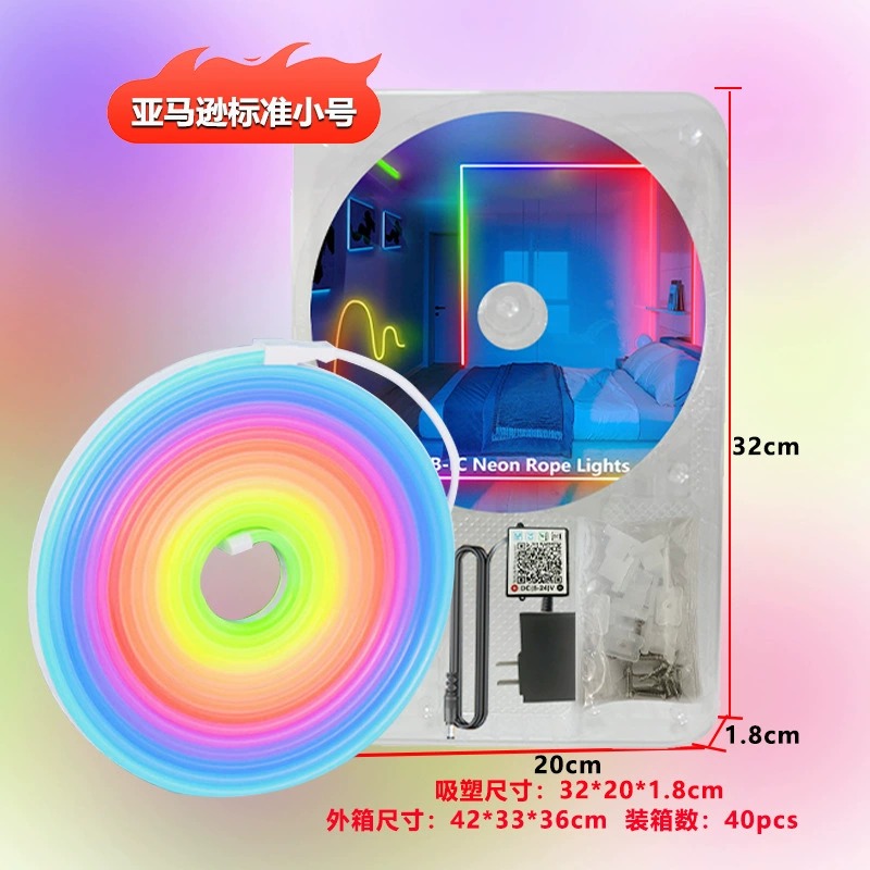 Flexible Silicone Neon Strip - 30 m Bluetooth Voice Control Addressable