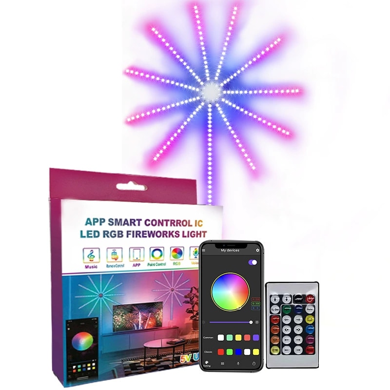 Fireworks Effect LED Strip - Voice Control 8 W 5050RGBAddressable