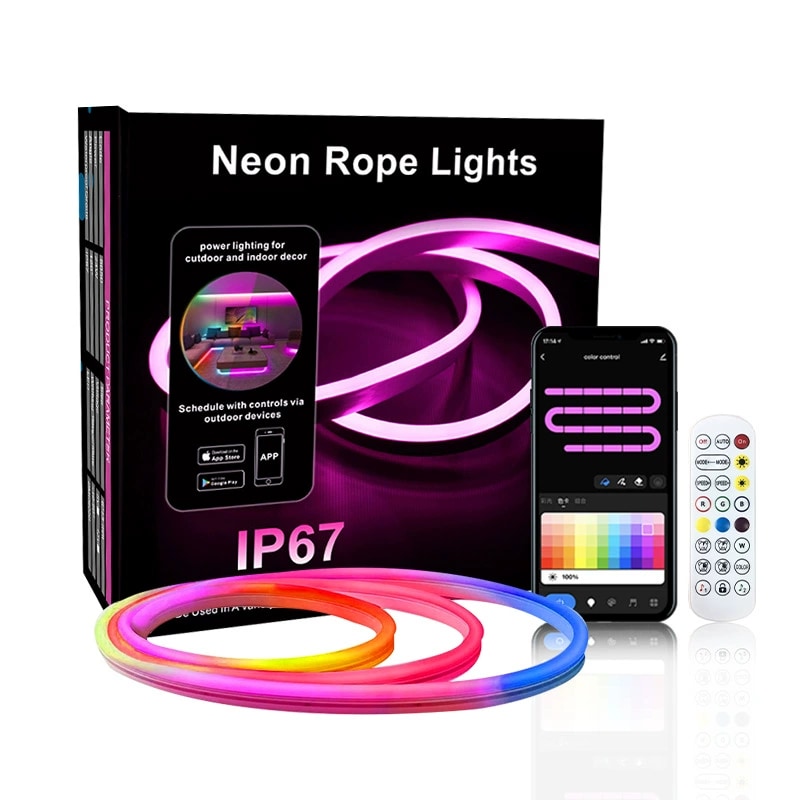 Flexible Silicone Neon Strip - 10 m Smart/Tuya Addressable Neon