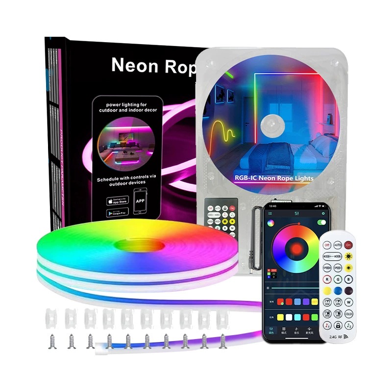 Flexible Silicone Neon Strip - 30 m Bluetooth Voice Control Addressable