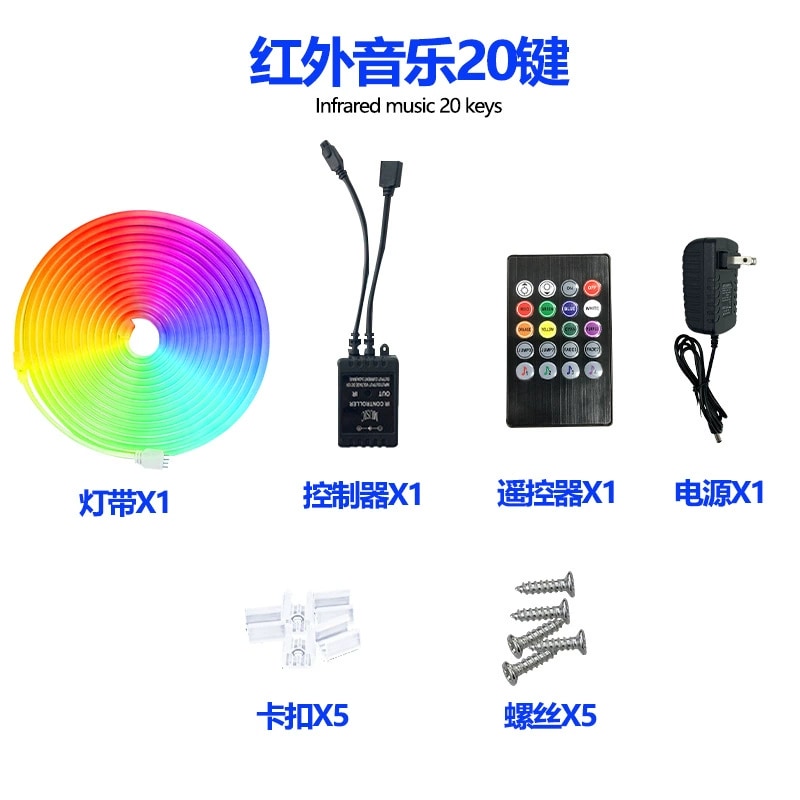 Flexible Silicone Neon Strip - 10 m Smart/Tuya 8 W Neon 3535RGB
