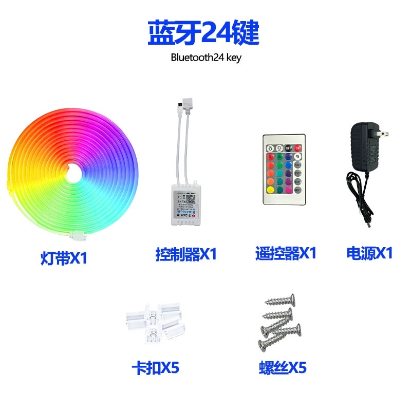 Flexible Silicone Neon Strip - 10 m Smart/Tuya 8 W Neon 3535RGB