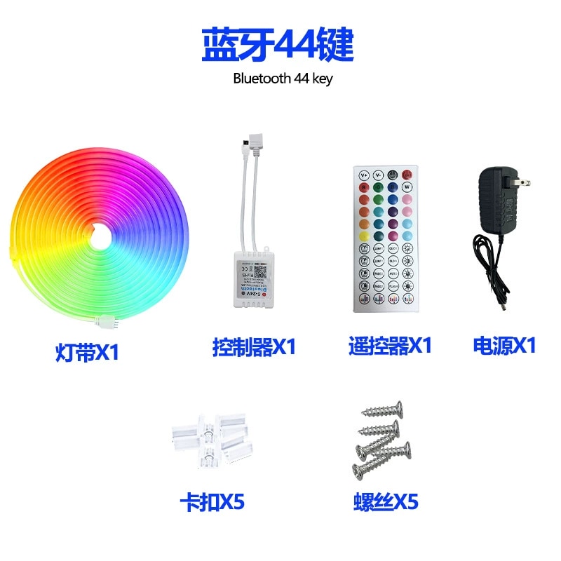 Flexible Silicone Neon Strip - 10 m Smart/Tuya 8 W Neon 3535RGB