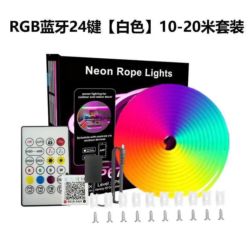 Flexible Silicone Neon Strip - 30 m Bluetooth Voice Control Addressable