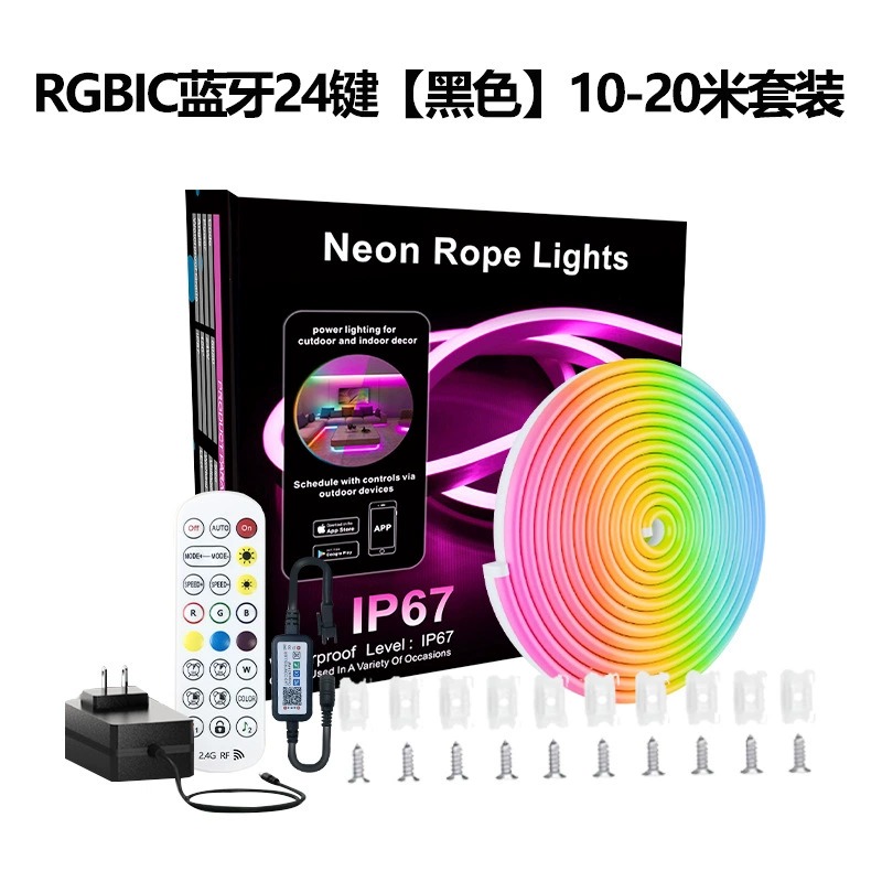 Flexible Silicone Neon Strip - 30 m Bluetooth Voice Control Addressable