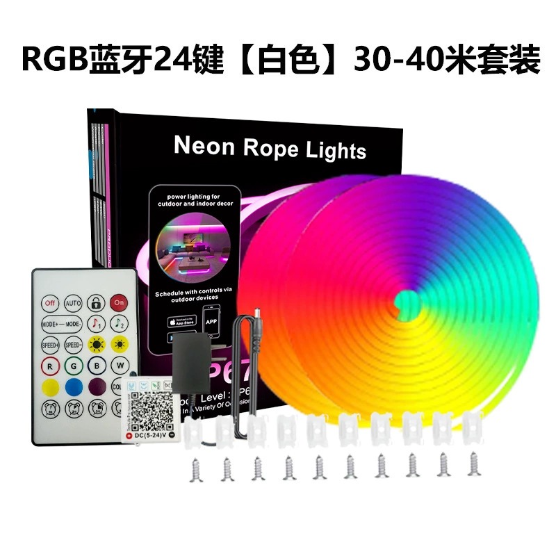 Flexible Silicone Neon Strip - 30 m Bluetooth Voice Control Addressable